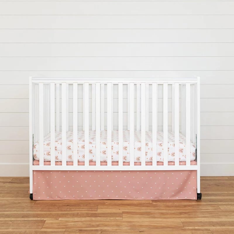 Cokouchyi 3 Piece Rainbow Boho Crib Bedding Set - Standard Size Nursery Bedding for Boys and Girls with Crib Sheet, Comforter & Crib Skirt - Image 4